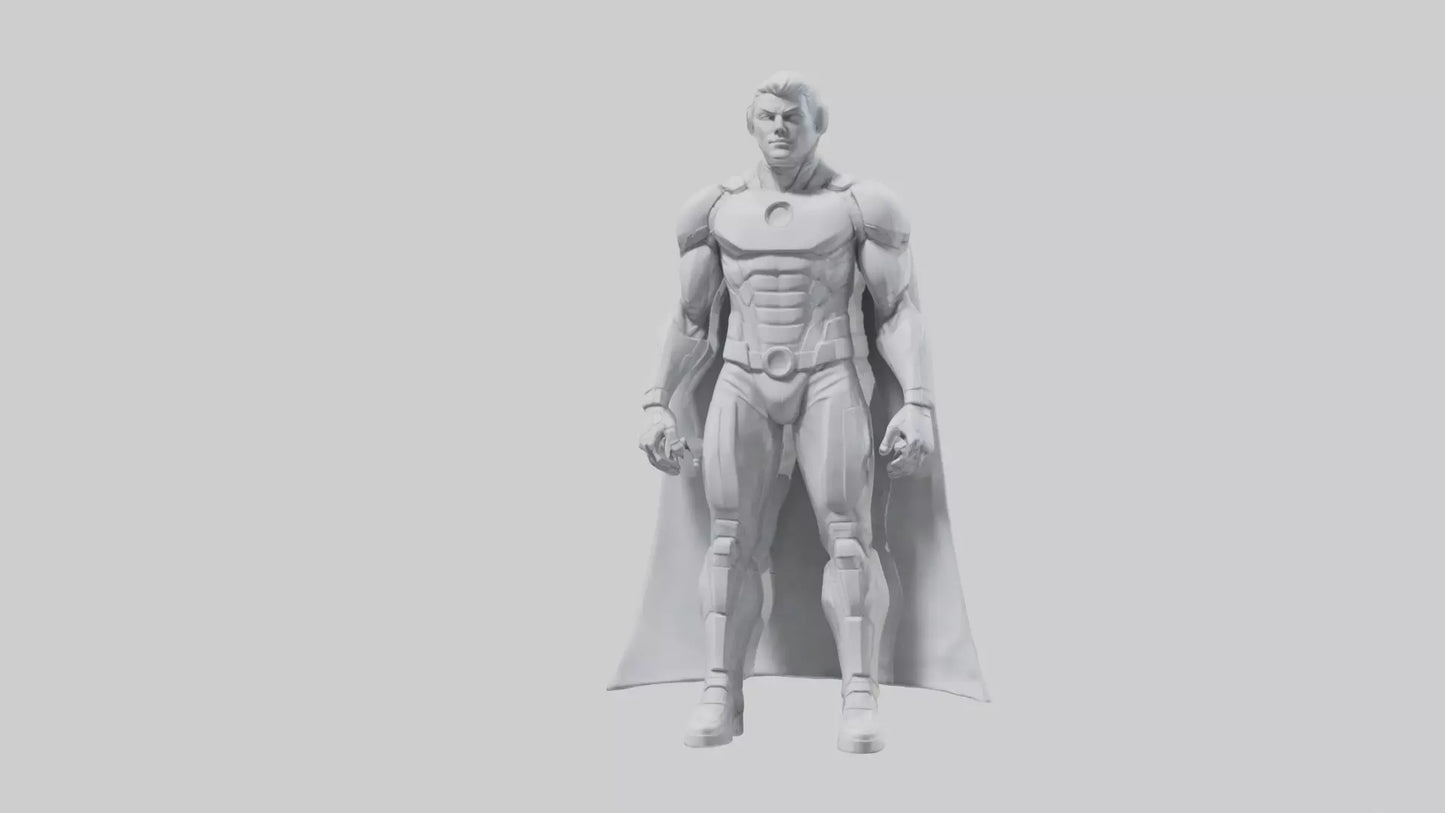 Clean Future Hero Statue model VR / AR / low-poly