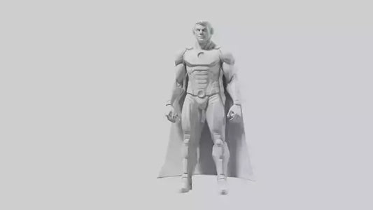 Clean Future Hero Statue model VR / AR / low-poly