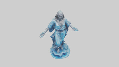 Clean Water Protector Statue model VR / AR / low-poly