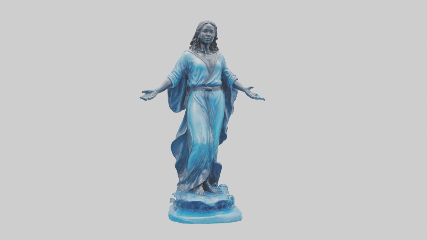 Clean Water Protector Statue model VR / AR / low-poly