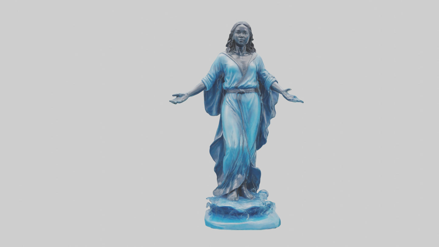 Clean Water Protector Statue model VR / AR / low-poly