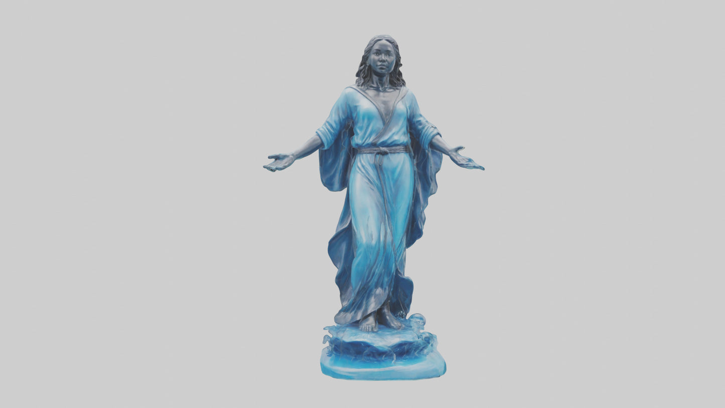 Clean Water Protector Statue model VR / AR / low-poly