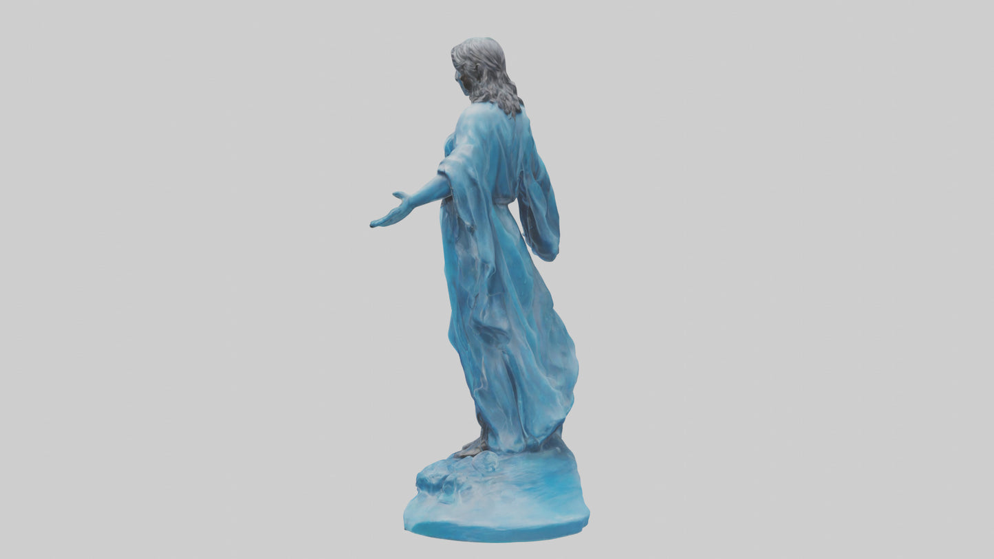 Clean Water Protector Statue model VR / AR / low-poly