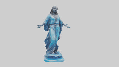 Clean Water Protector Statue model VR / AR / low-poly