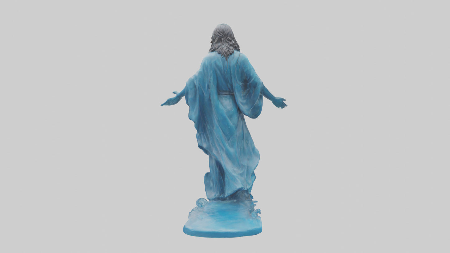 Clean Water Protector Statue model VR / AR / low-poly