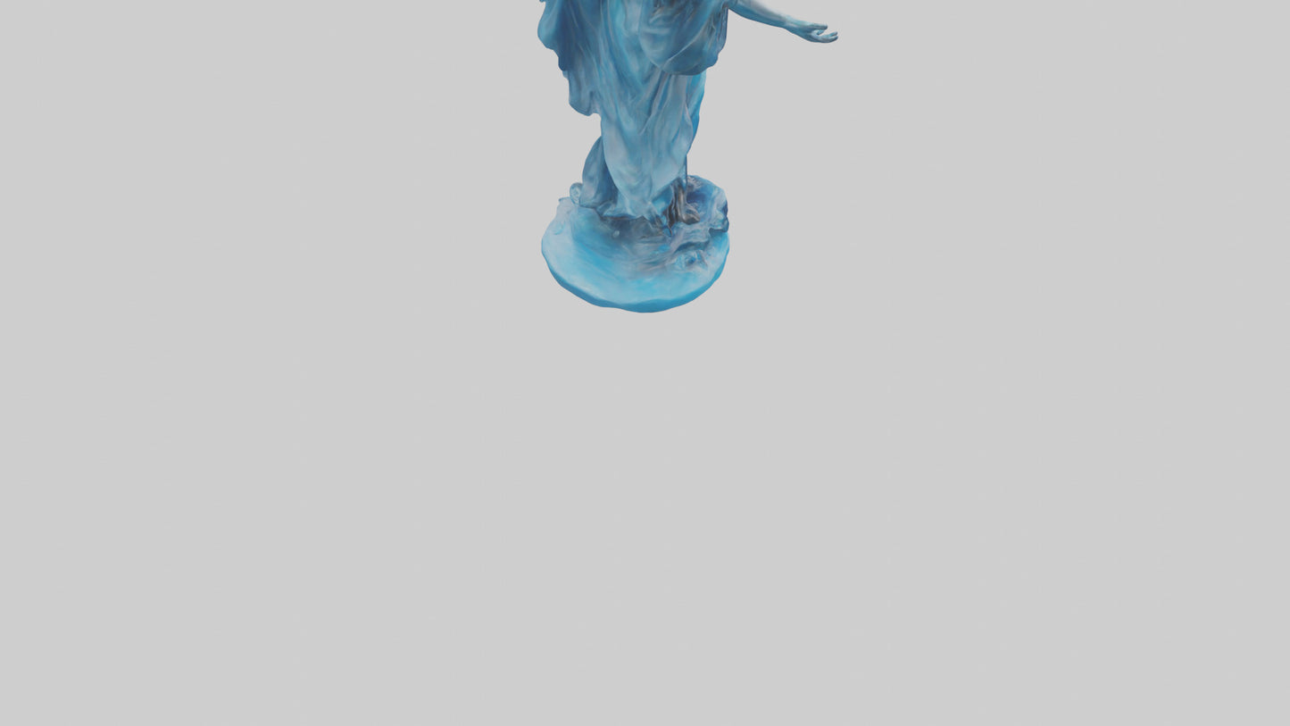 Clean Water Protector Statue model VR / AR / low-poly