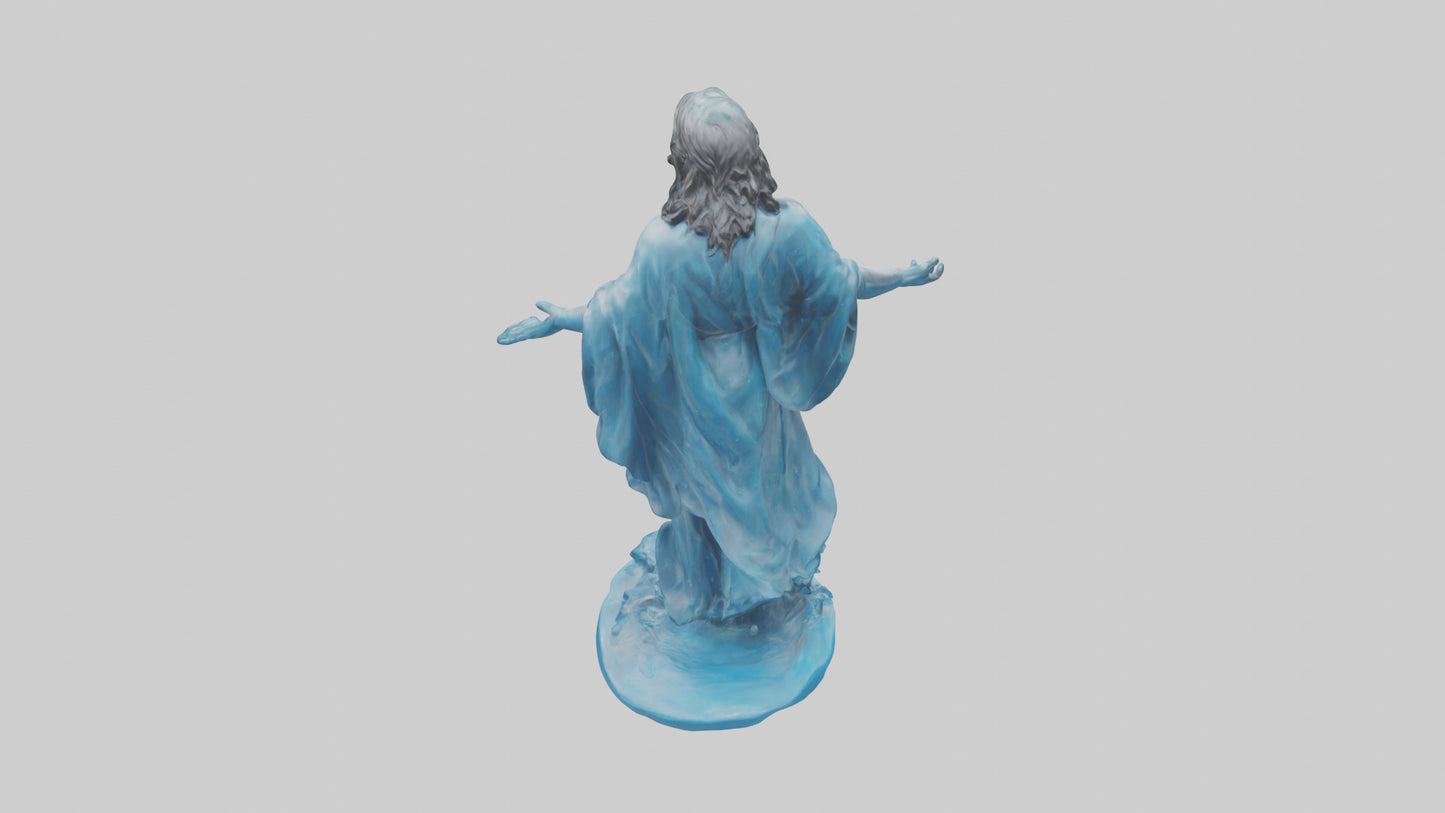 Clean Water Protector Statue model VR / AR / low-poly
