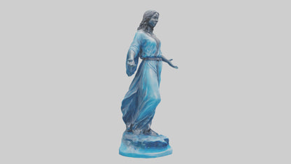 Clean Water Protector Statue model VR / AR / low-poly