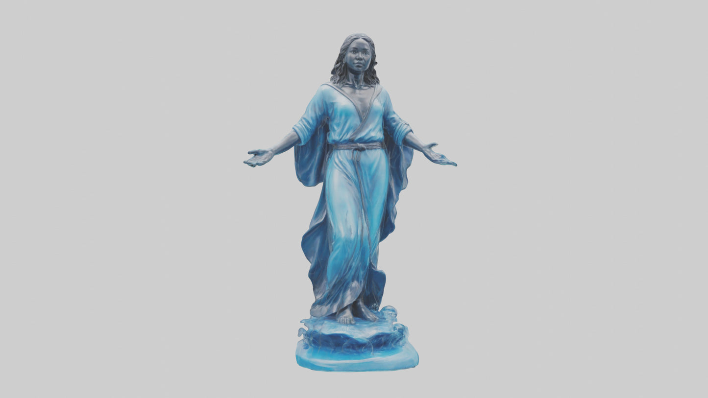 Clean Water Protector Statue model VR / AR / low-poly
