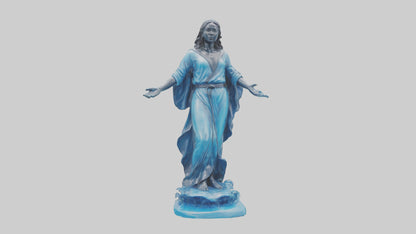 Clean Water Protector Statue model VR / AR / low-poly