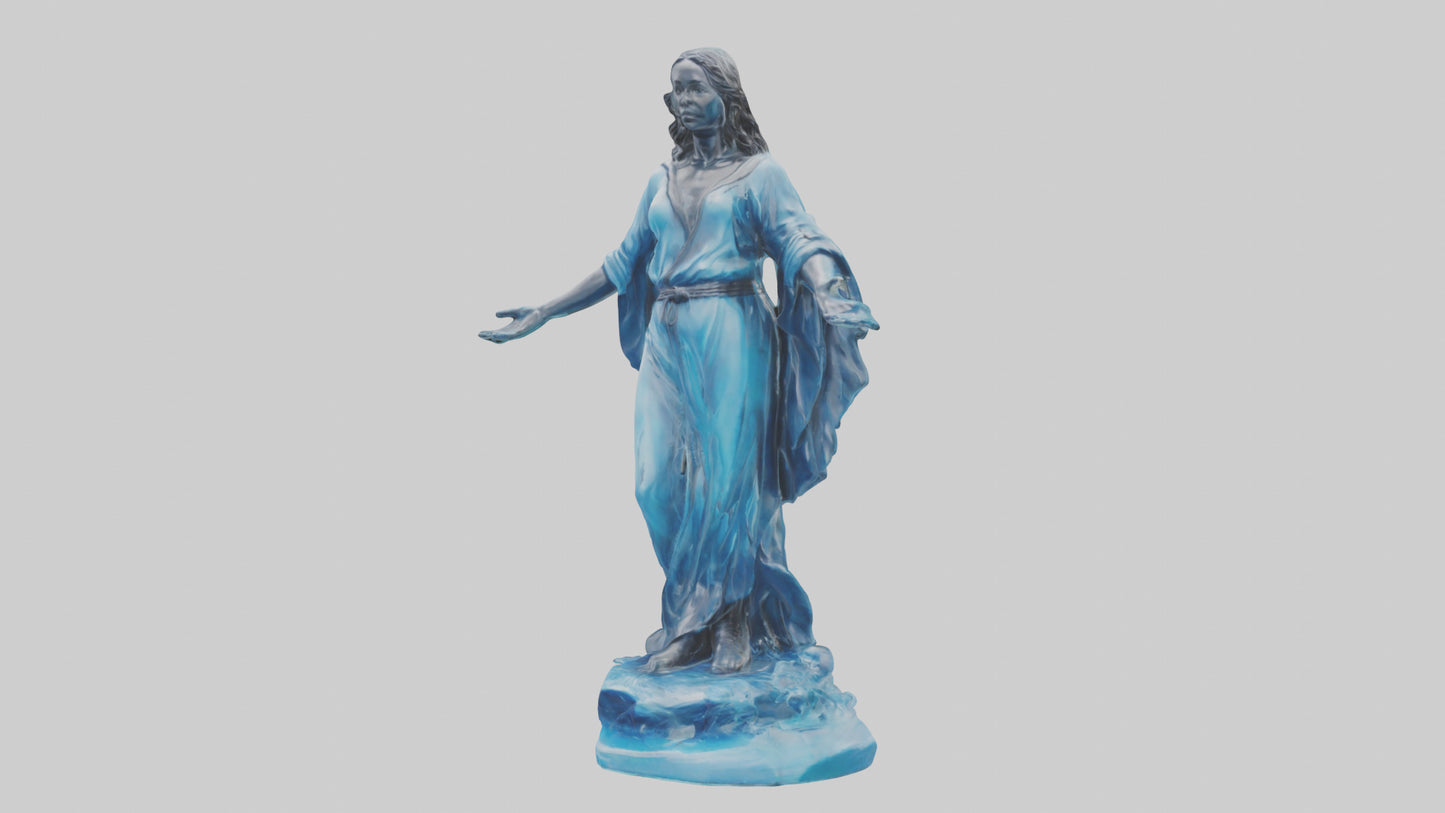 Clean Water Protector Statue model VR / AR / low-poly