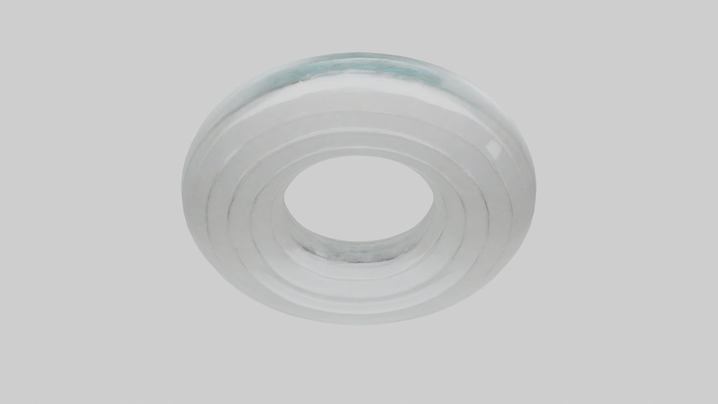 Clear glass sculpture model 3D model