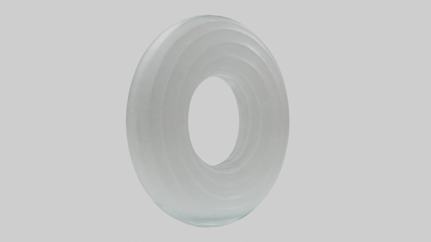 Clear glass sculpture model 3D model