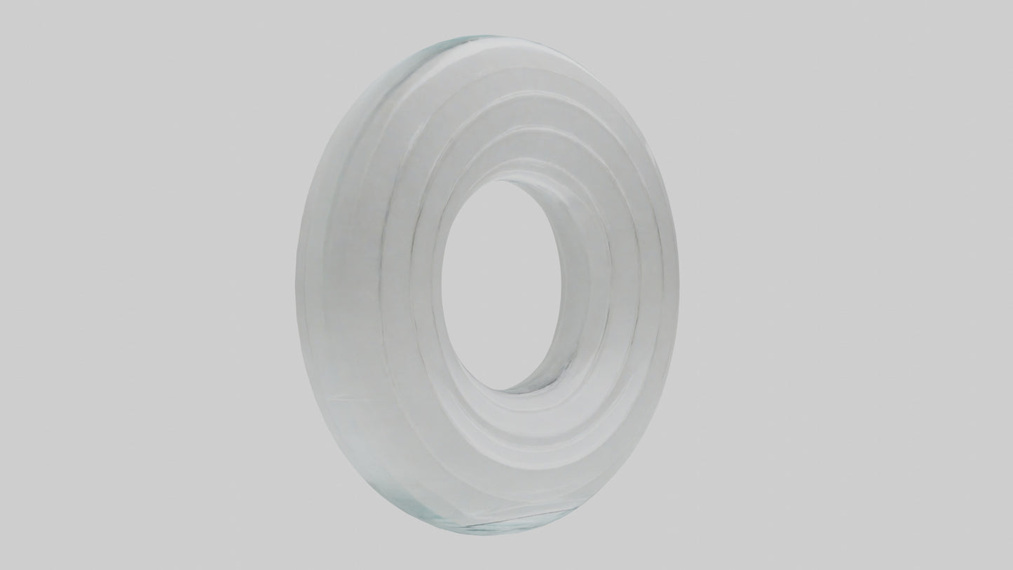 Clear glass sculpture model 3D model