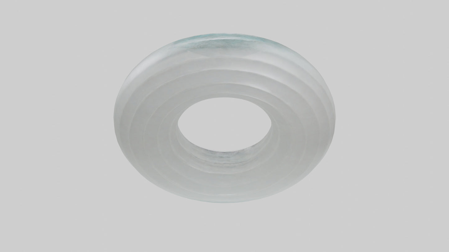 Clear glass sculpture model 3D model