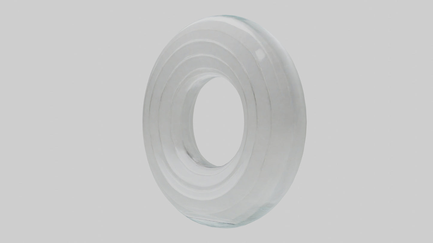 Clear glass sculpture model 3D model