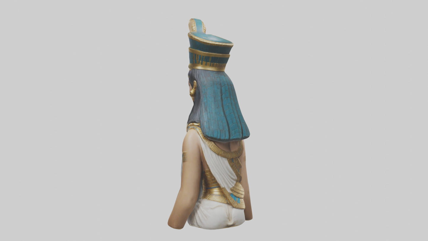 3D model Cleopatra statue model VR / AR / low-poly