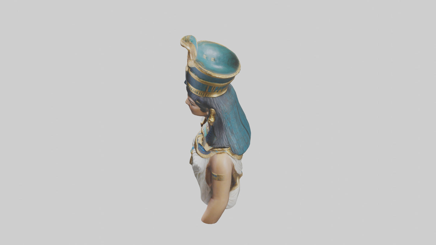 3D model Cleopatra statue model VR / AR / low-poly