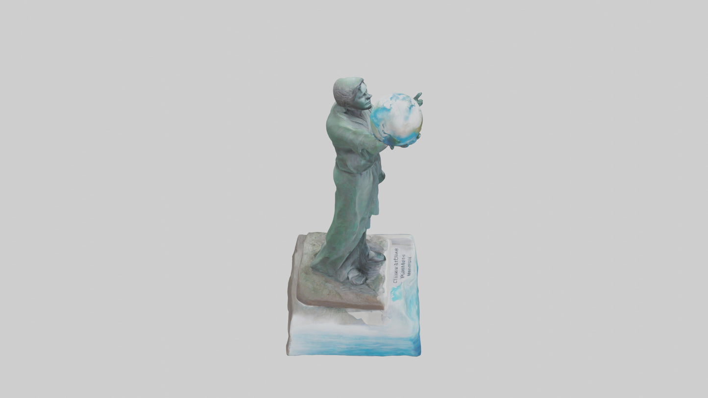 Climate Change Awareness Memorial Statue model 3D model
