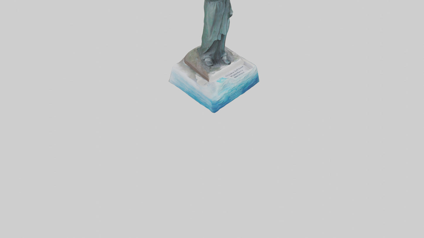 Climate Change Awareness Memorial Statue model 3D model