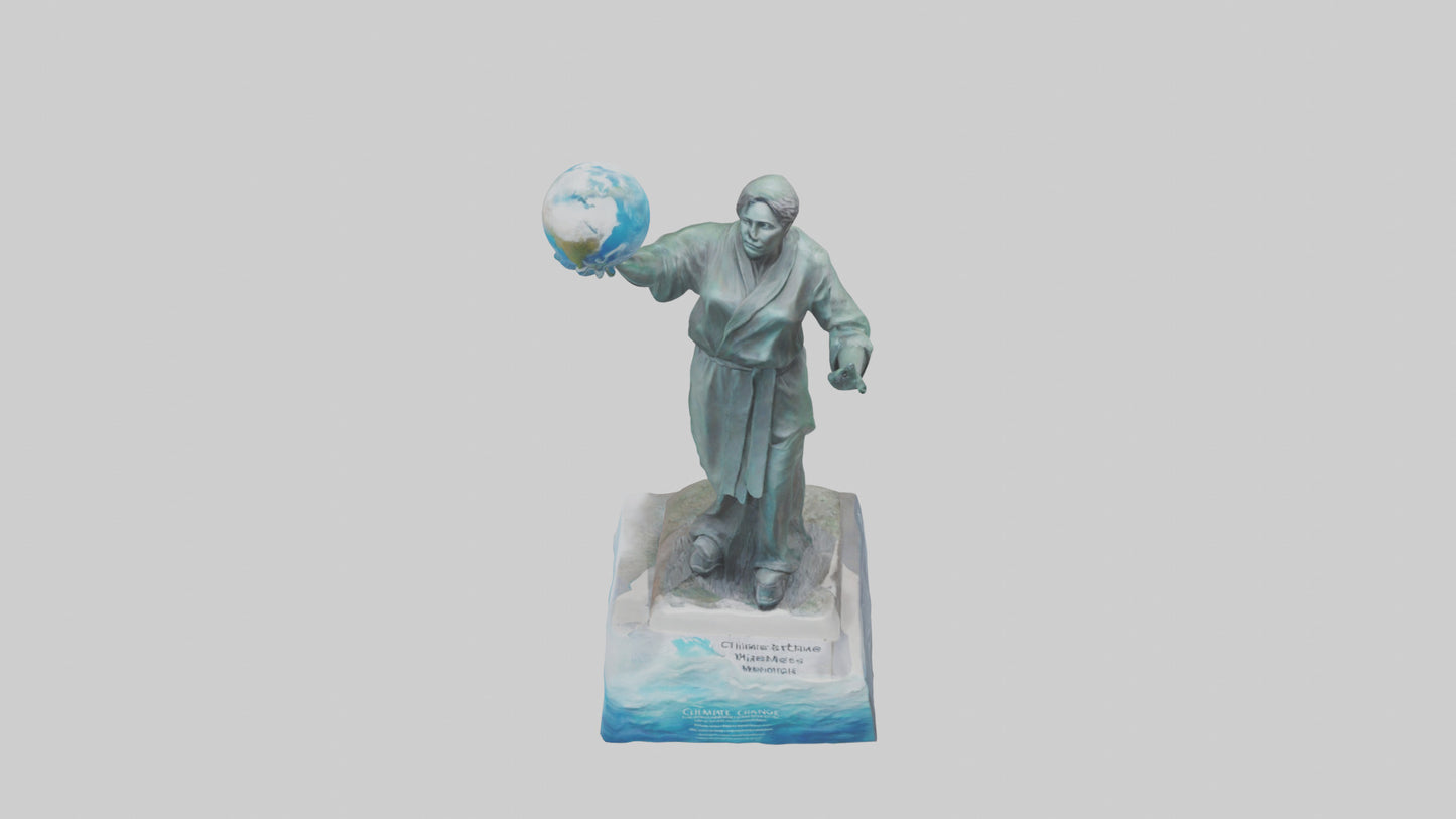 Climate Change Awareness Memorial Statue model 3D model