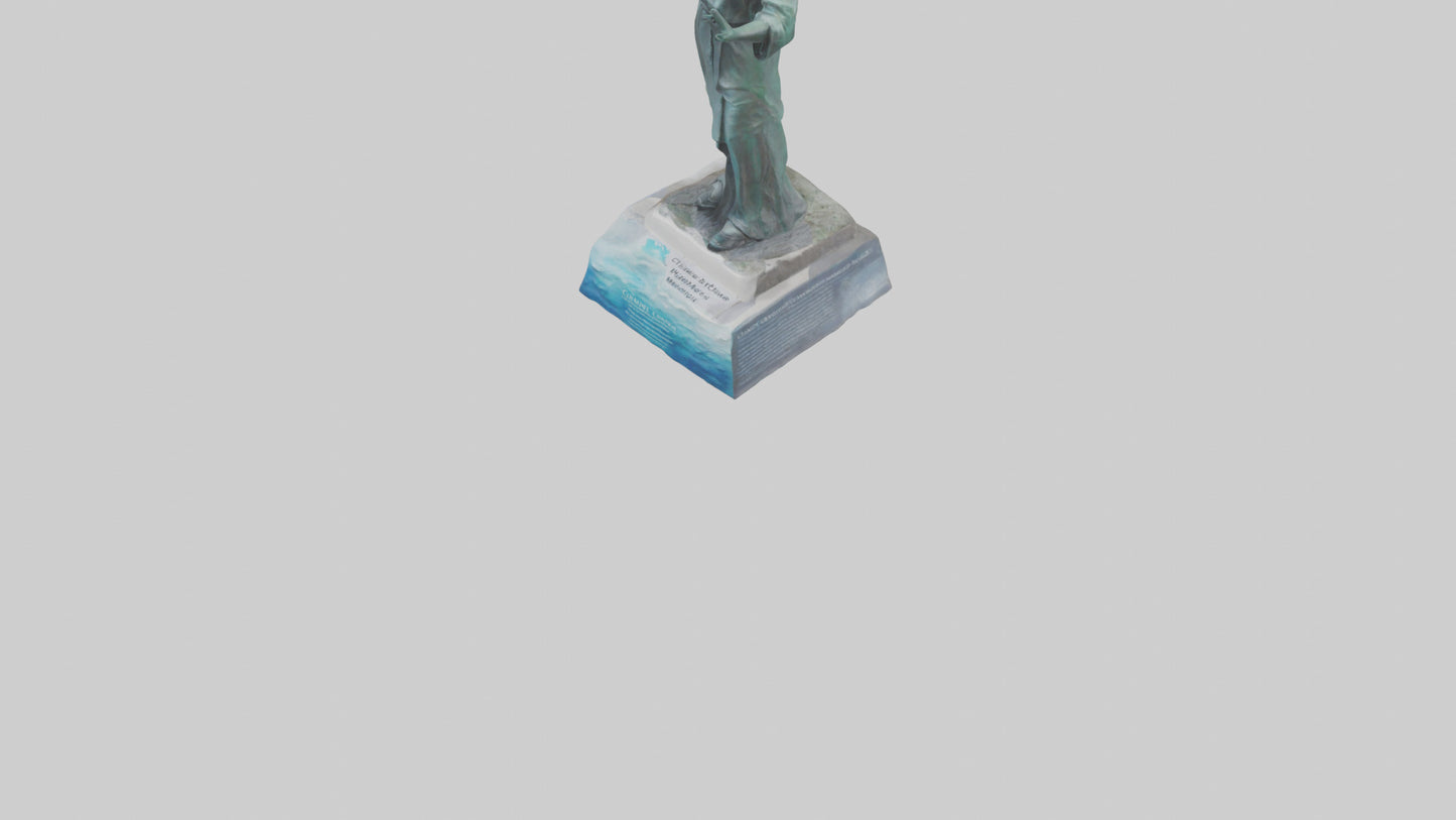 Climate Change Awareness Memorial Statue model 3D model