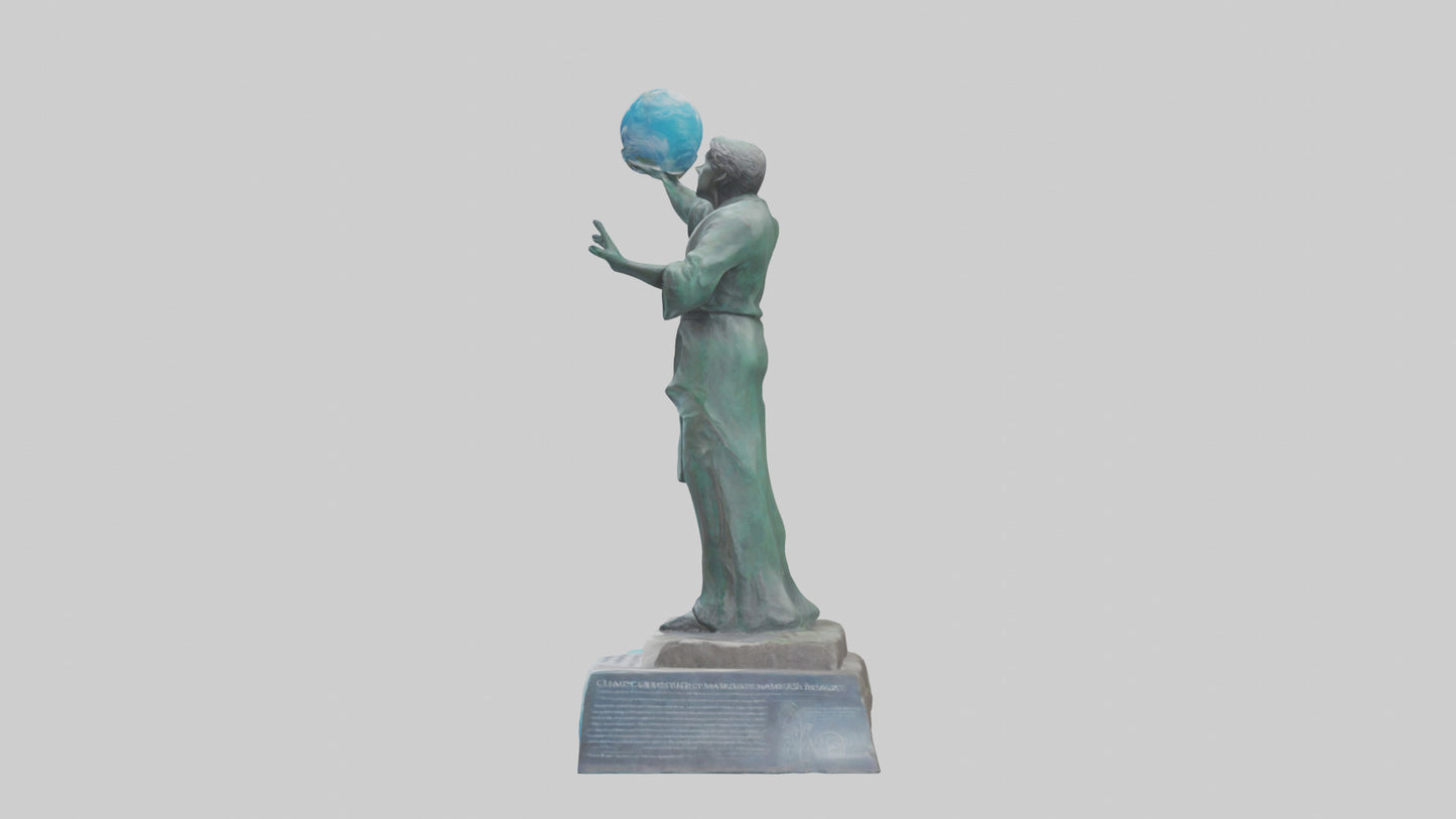 Climate Change Awareness Memorial Statue model 3D model