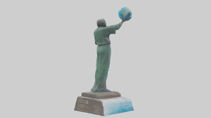 Climate Change Awareness Memorial Statue model 3D model