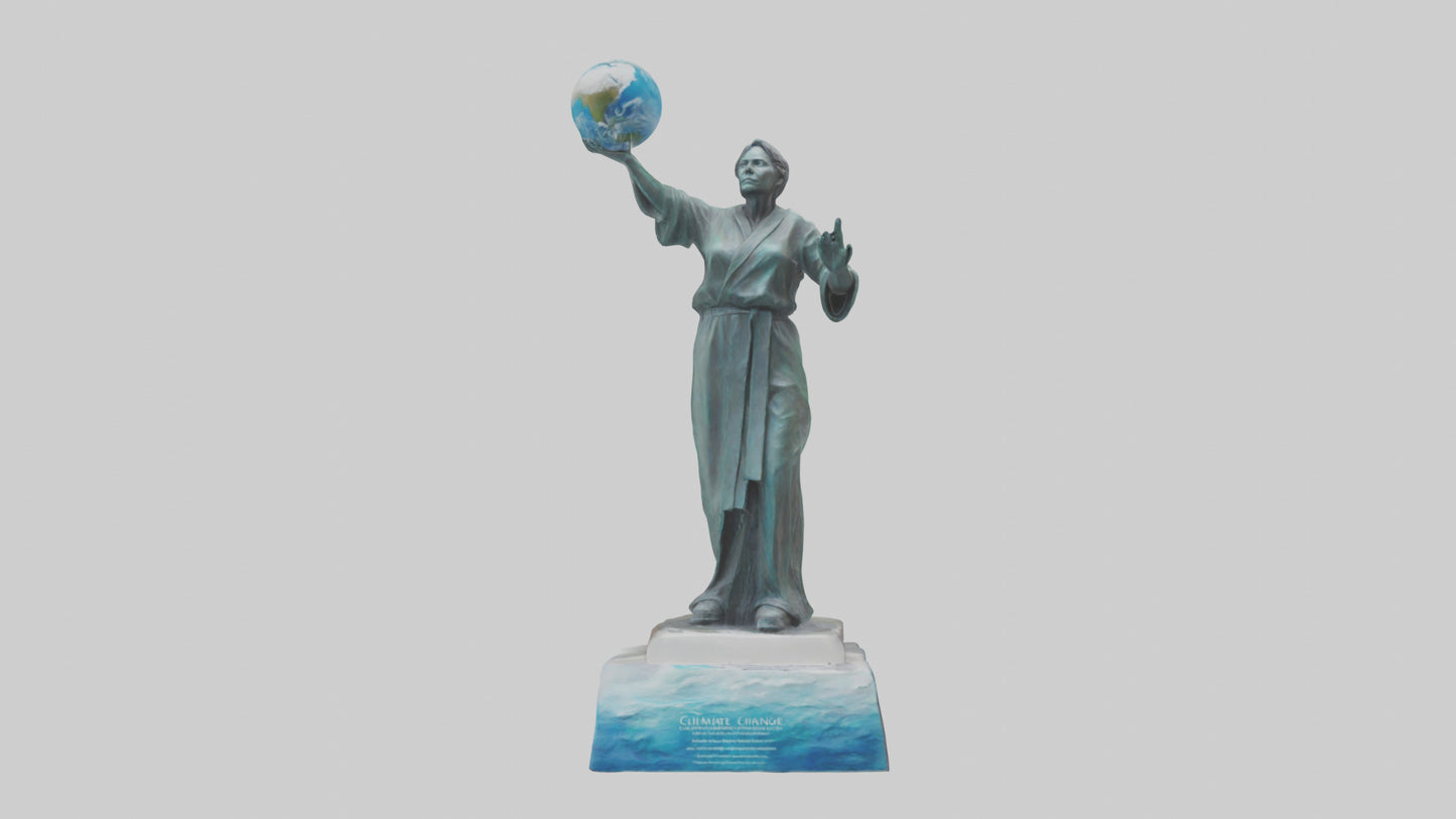 Climate Change Awareness Memorial Statue model 3D model