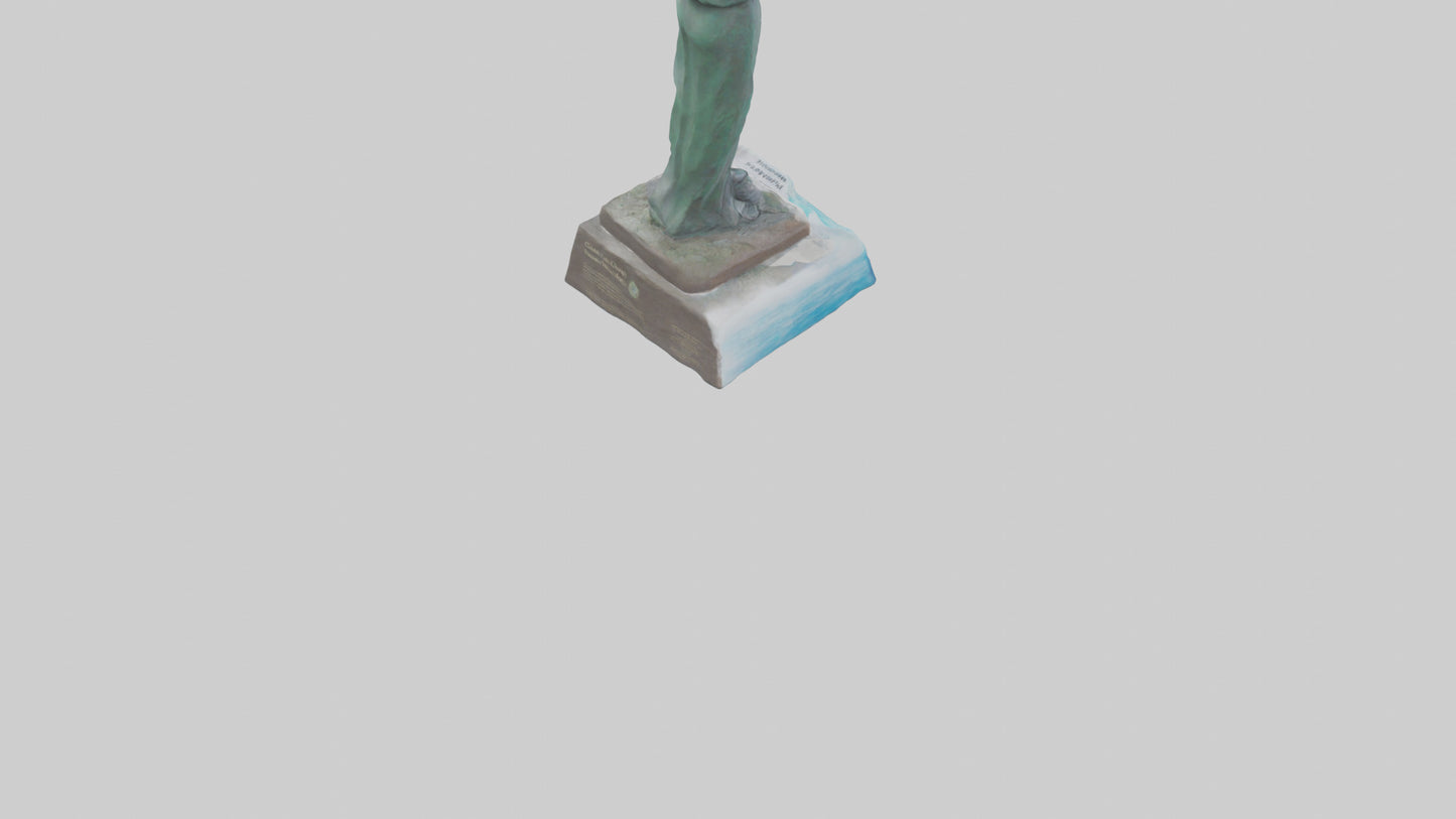 Climate Change Awareness Memorial Statue model 3D model