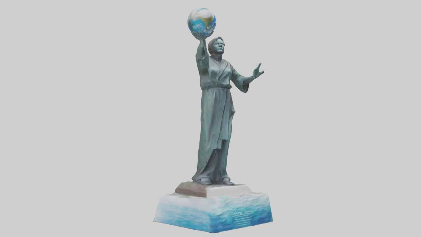 Climate Change Awareness Memorial Statue model 3D model