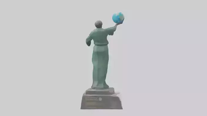 Climate Change Awareness Memorial Statue model 3D model
