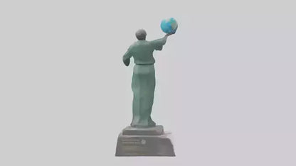Climate Change Awareness Memorial Statue model 3D model