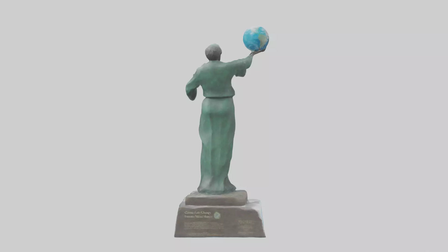 Climate Change Awareness Memorial Statue model 3D model