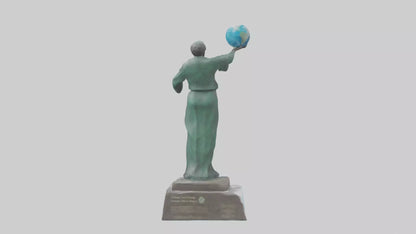 Climate Change Awareness Memorial Statue model 3D model