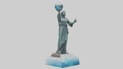 Climate Change Awareness Memorial Statue model 3D model