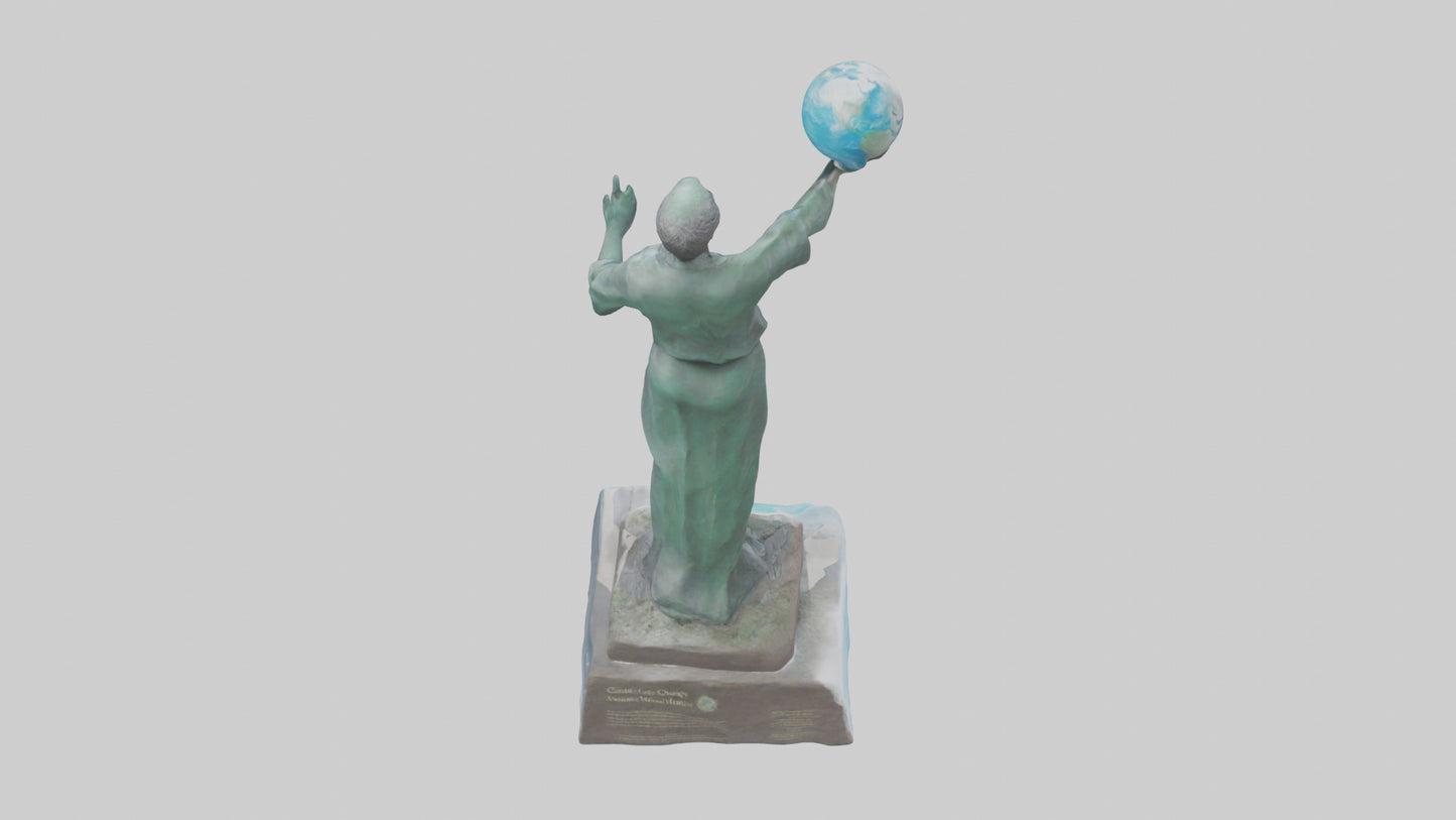 Climate Change Awareness Memorial Statue model 3D model