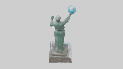 Climate Change Awareness Memorial Statue model 3D model