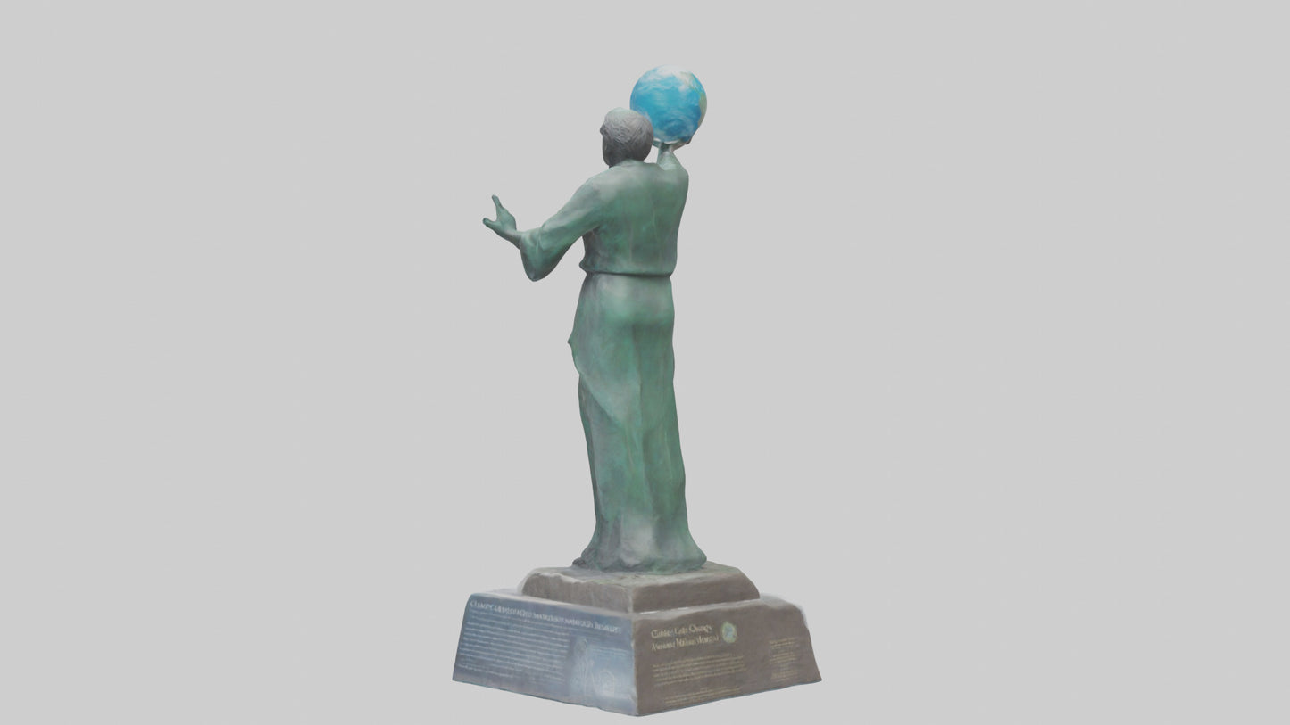 Climate Change Awareness Memorial Statue model 3D model