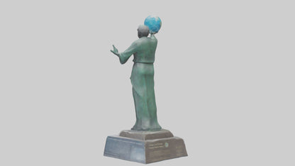Climate Change Awareness Memorial Statue model 3D model