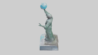 Climate Change Awareness Memorial Statue model 3D model
