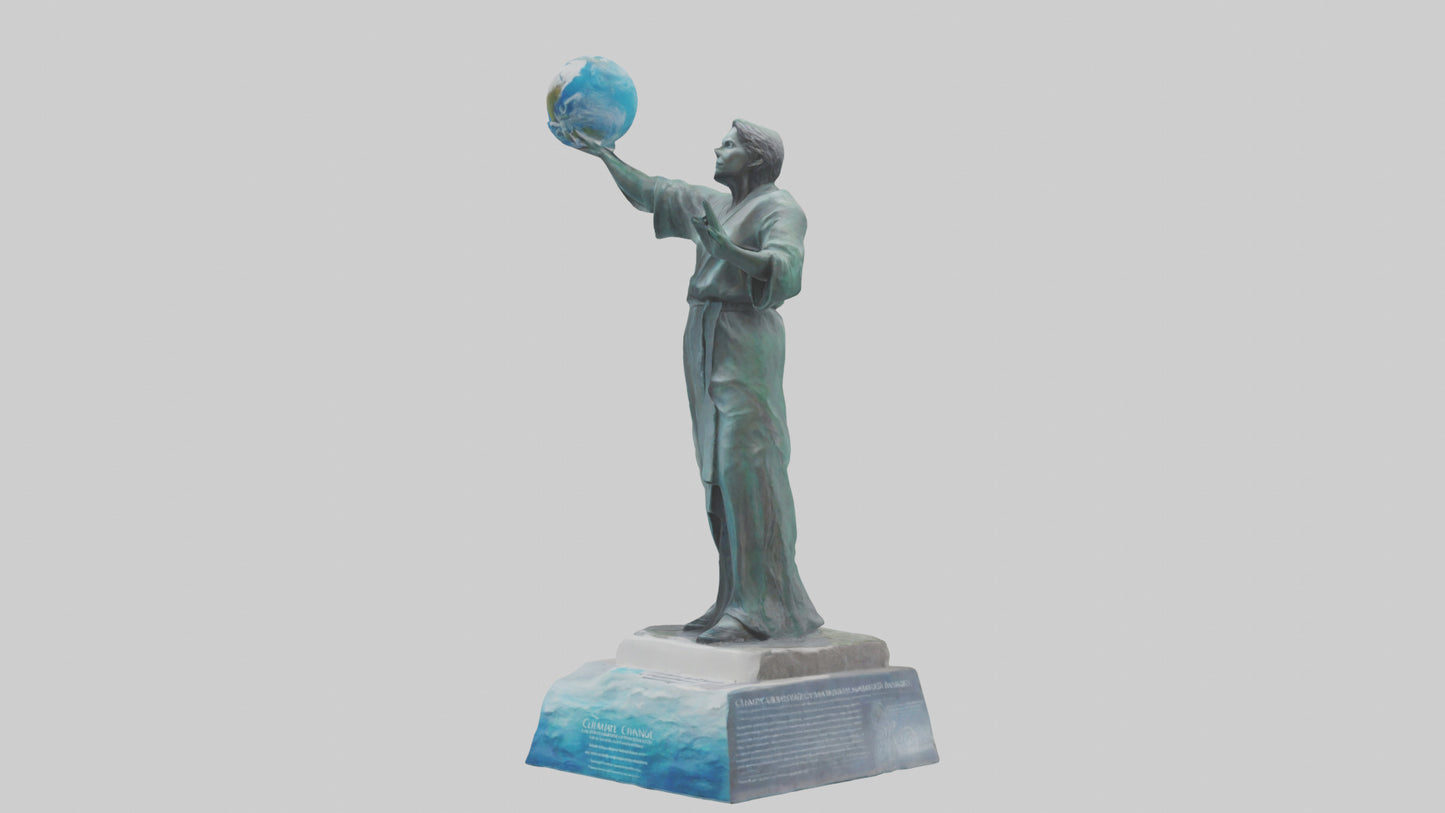 Climate Change Awareness Memorial Statue model 3D model