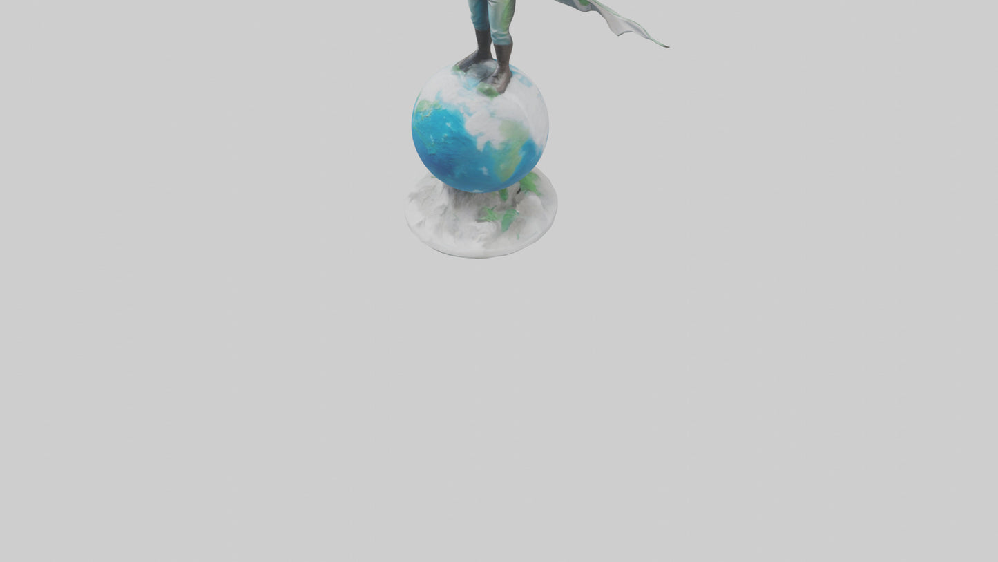 3D model Climate Change Hero Statue model VR / AR / low-poly