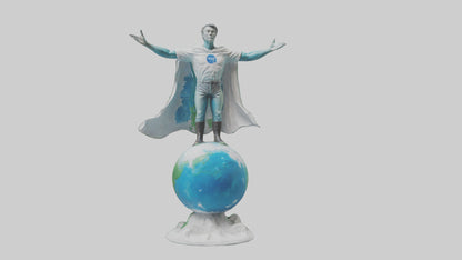 3D model Climate Change Hero Statue model VR / AR / low-poly
