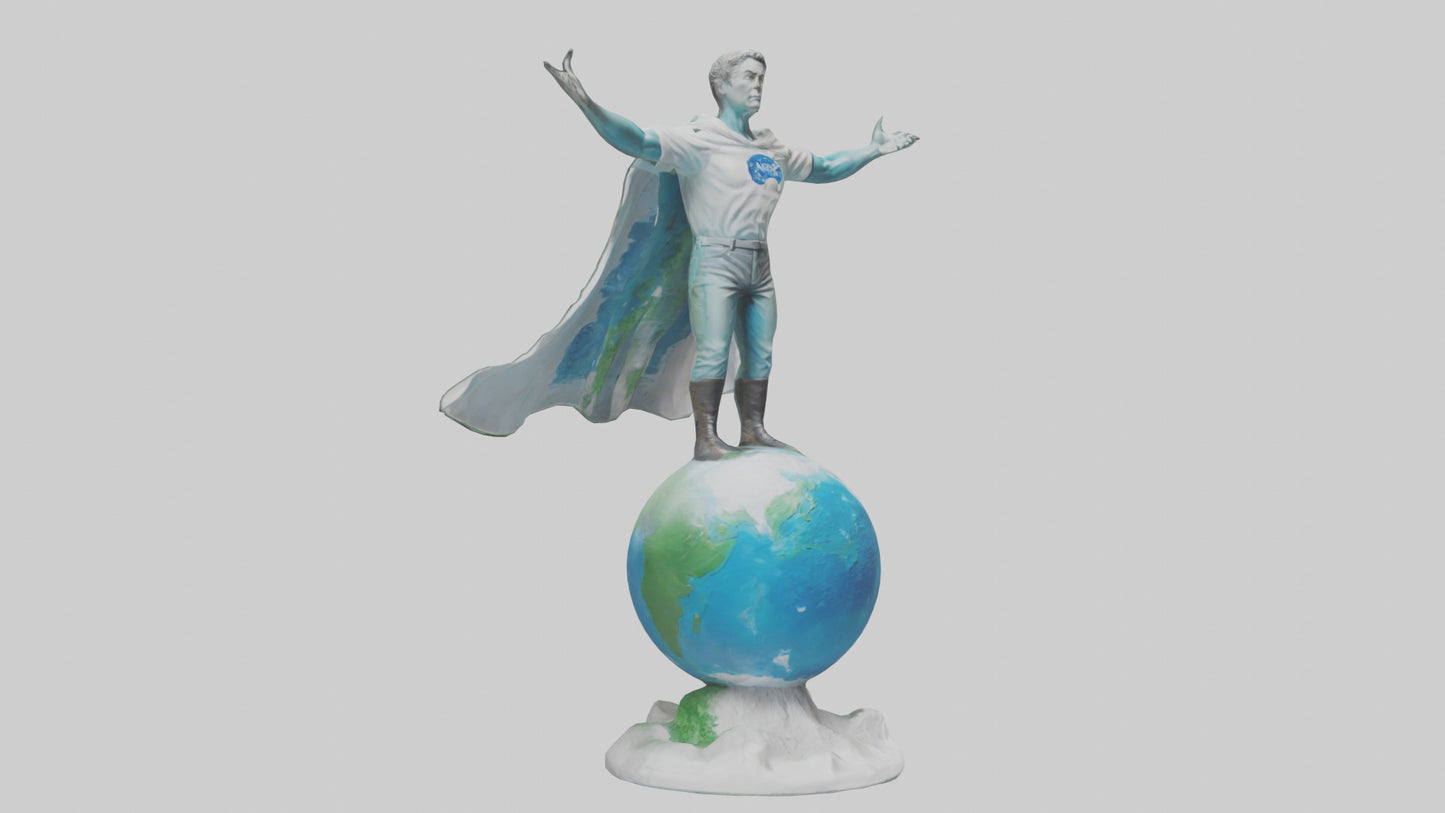 3D model Climate Change Hero Statue model VR / AR / low-poly