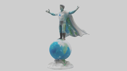 3D model Climate Change Hero Statue model VR / AR / low-poly