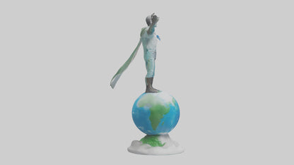 3D model Climate Change Hero Statue model VR / AR / low-poly