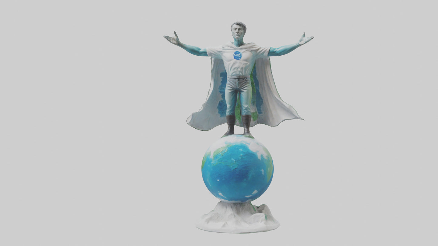 3D model Climate Change Hero Statue model VR / AR / low-poly