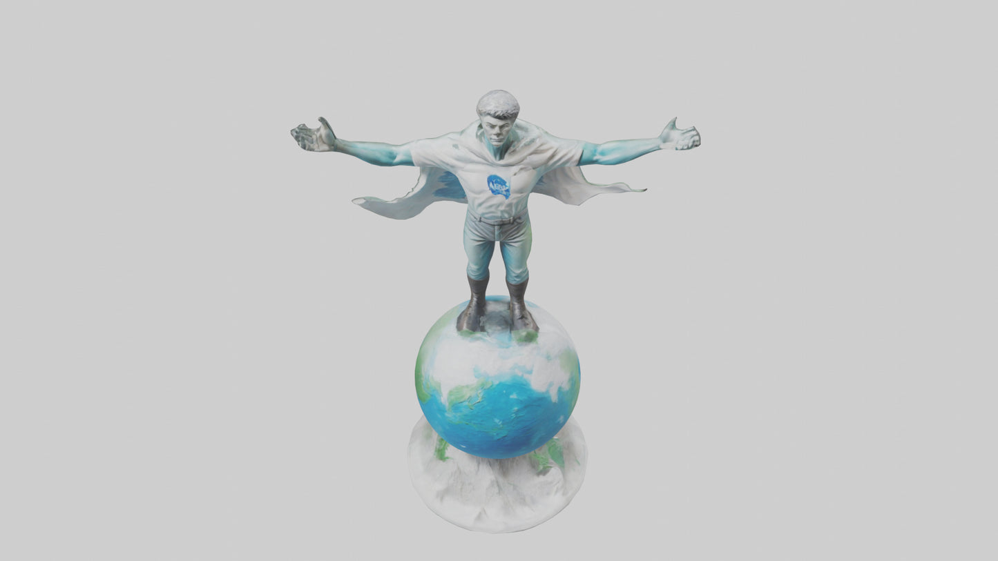 3D model Climate Change Hero Statue model VR / AR / low-poly