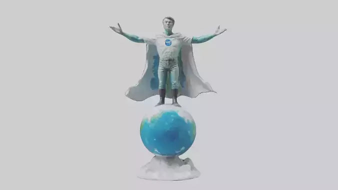 3D model Climate Change Hero Statue model VR / AR / low-poly